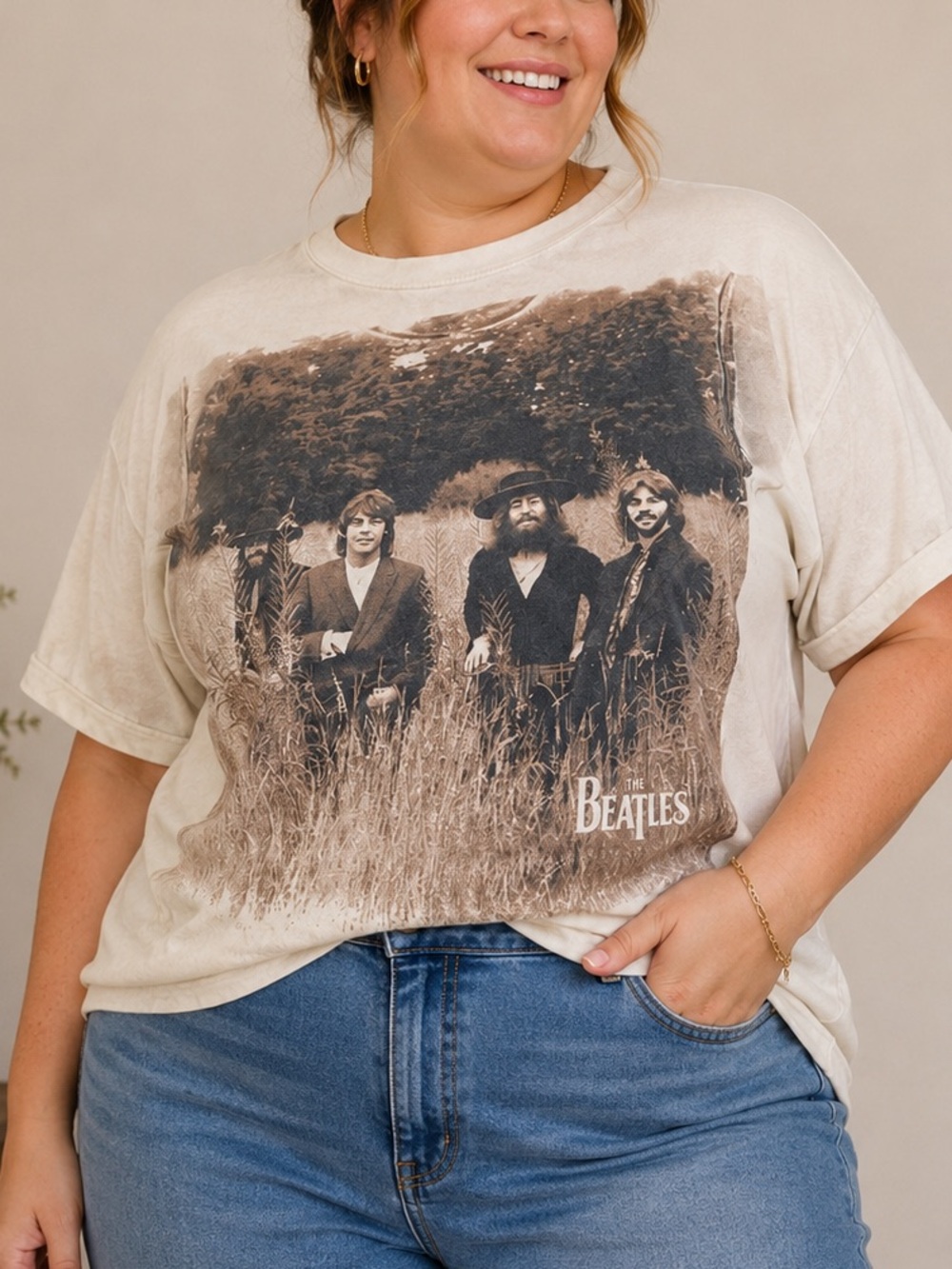 Vintage 1998 Beatles Large graphic Tshirt XL Front Back Logo RARE